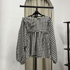 Serina Cropped Blouse (CGLABEL - Flannel)