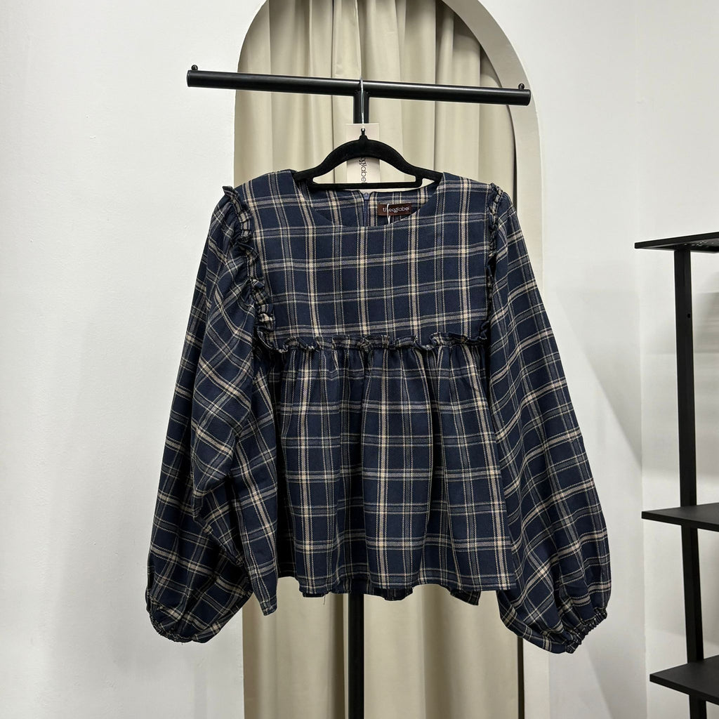 Serina Cropped Blouse (CGLABEL - Flannel)