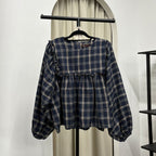 Serina Cropped Blouse (CGLABEL - Flannel)