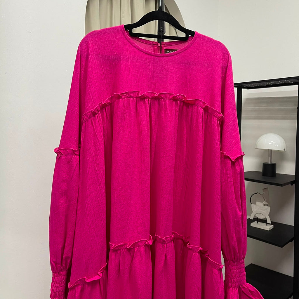 Santorini Ruffle Dress (CGLABEL - Linen Crinkle)