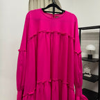 Santorini Ruffle Dress (CGLABEL - Linen Crinkle)