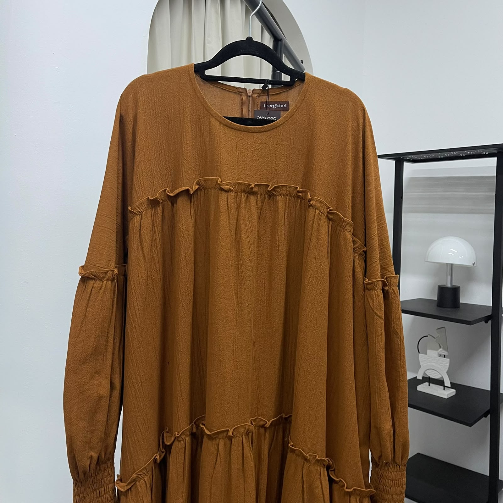 Santorini Ruffle Dress (CGLABEL - Linen Crinkle)