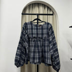 Serina Cropped Blouse (CGLABEL - Flannel)