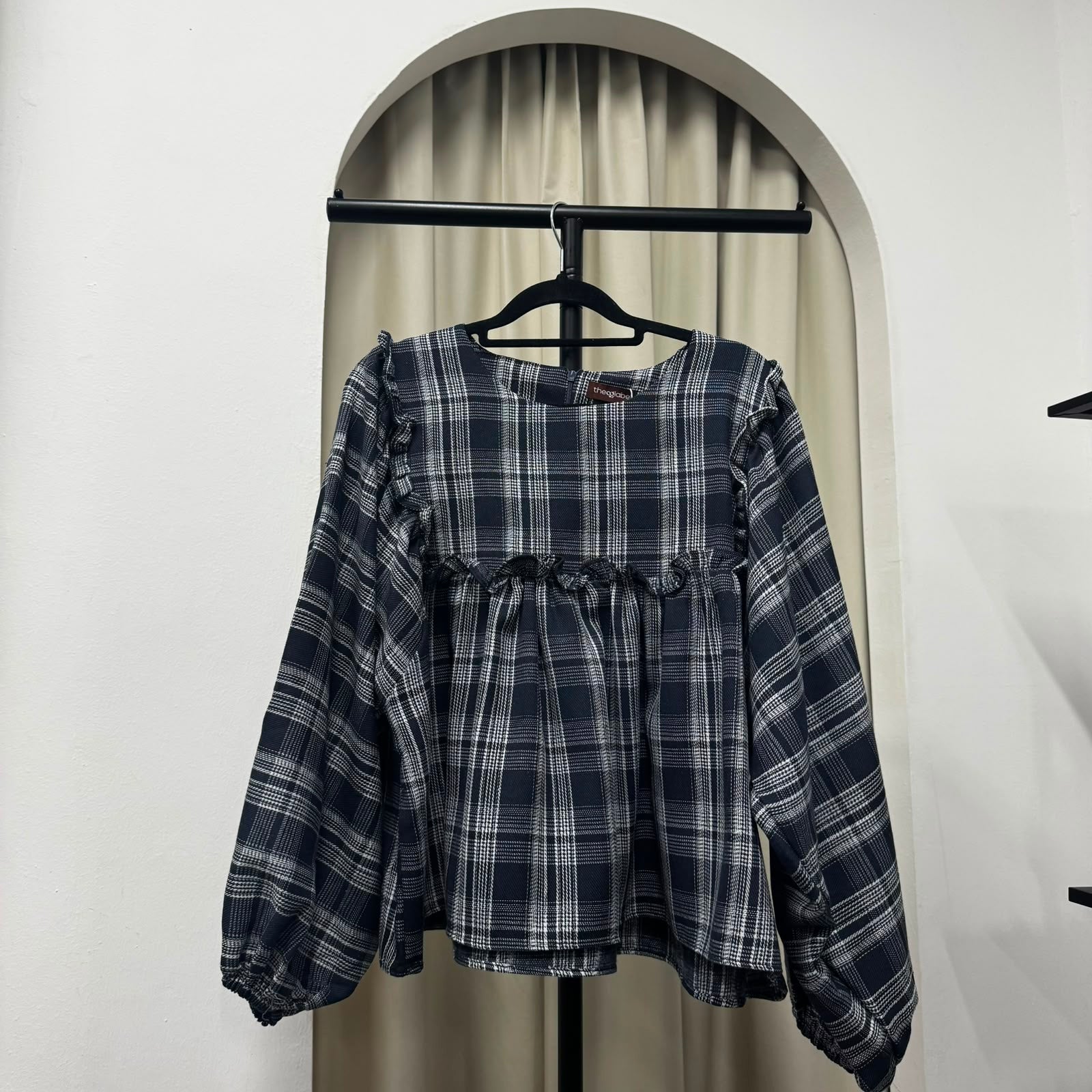 Serina Cropped Blouse (CGLABEL - Flannel)
