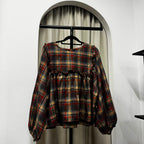 Serina Cropped Blouse (CGLABEL - Flannel)