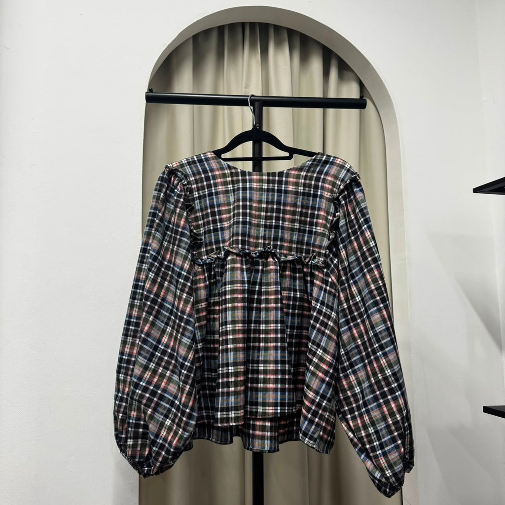 Serina Cropped Blouse (CGLABEL - Flannel)
