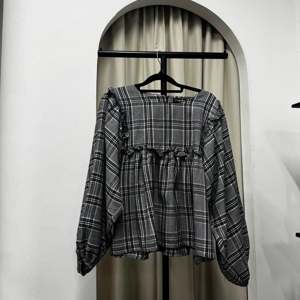 Serina Cropped Blouse (CGLABEL - Flannel)