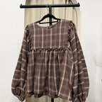 Serina Cropped Blouse (CGLABEL - Flannel)