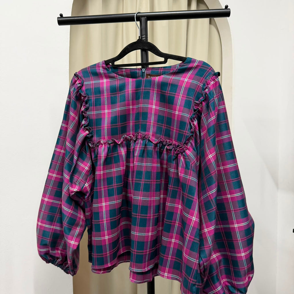 Serina Cropped Blouse (CGLABEL - Flannel)