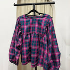 Serina Cropped Blouse (CGLABEL - Flannel)