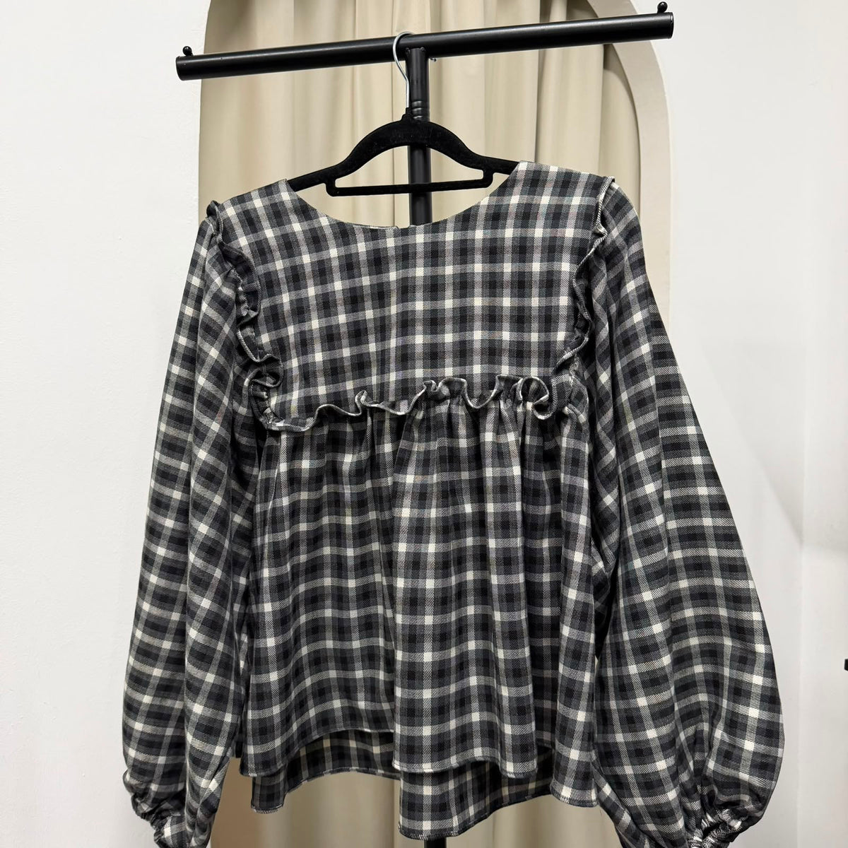 Serina Cropped Blouse (CGLABEL - Flannel)