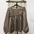 Serina Cropped Blouse (CGLABEL - Flannel)