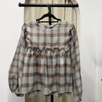 Serina Cropped Blouse (CGLABEL - Flannel)