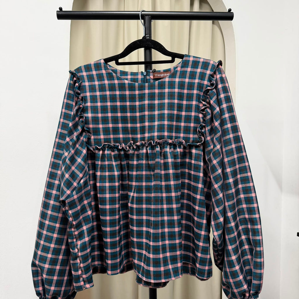Serina Cropped Blouse (CGLABEL - Flannel)