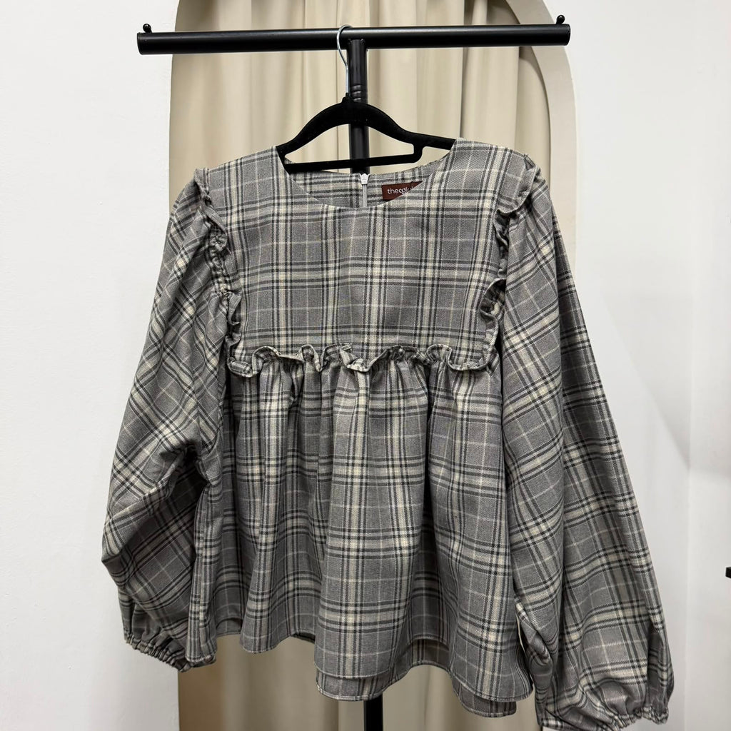 Serina Cropped Blouse (CGLABEL - Flannel)
