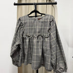 Serina Cropped Blouse (CGLABEL - Flannel)