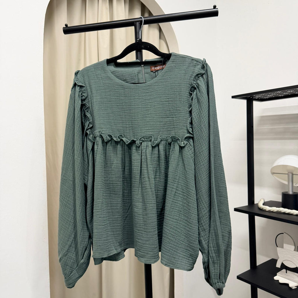 Serina Cropped Blouse (CGLABEL - Cotton Foam)