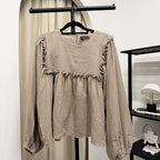 Serina Cropped Blouse (CGLABEL - Cotton Foam)