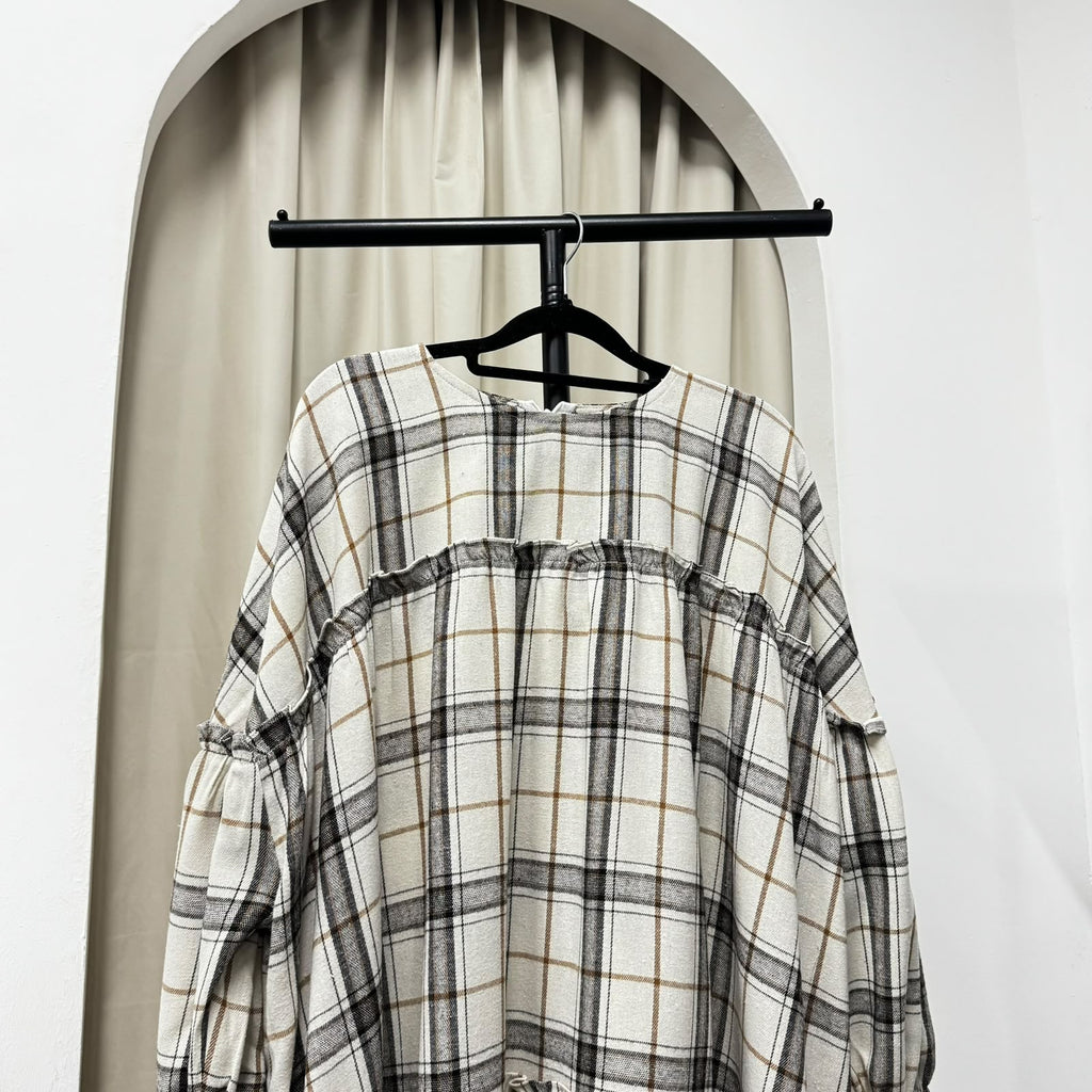 Santorini Ruffle Dress (CGLABEL - Flannel)
