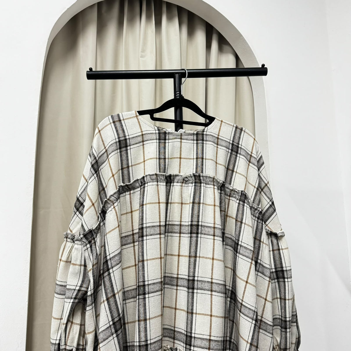 Santorini Ruffle Dress (CGLABEL - Flannel)