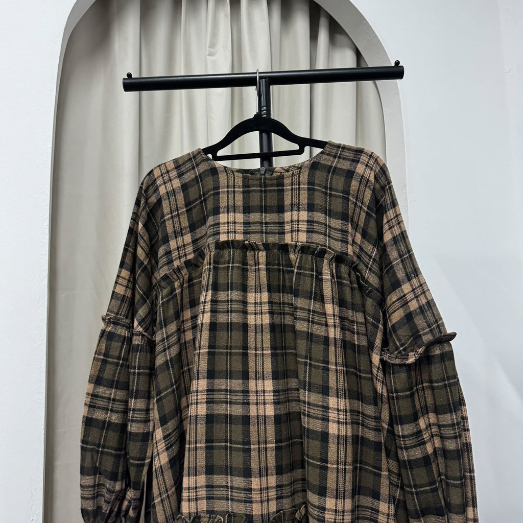 Santorini Ruffle Dress (CGLABEL - Flannel)