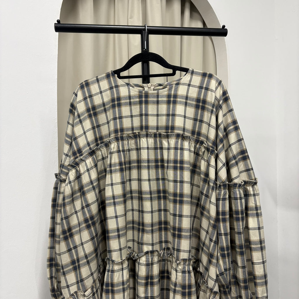 Santorini Ruffles Blouse (CGLABEL - Flannel)