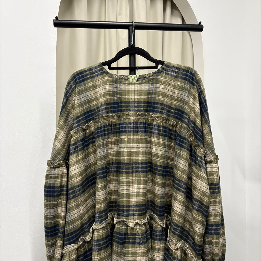 Santorini Ruffles Blouse (CGLABEL - Flannel)