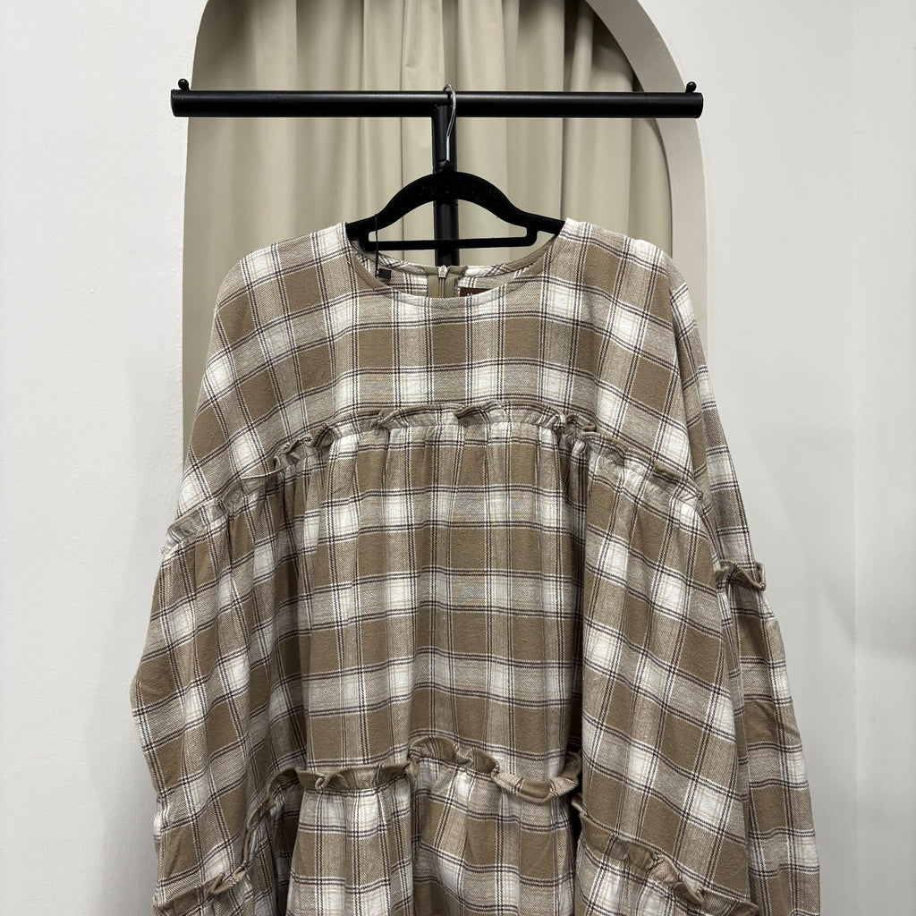 Santorini Ruffles Blouse (CGLABEL - Flannel)
