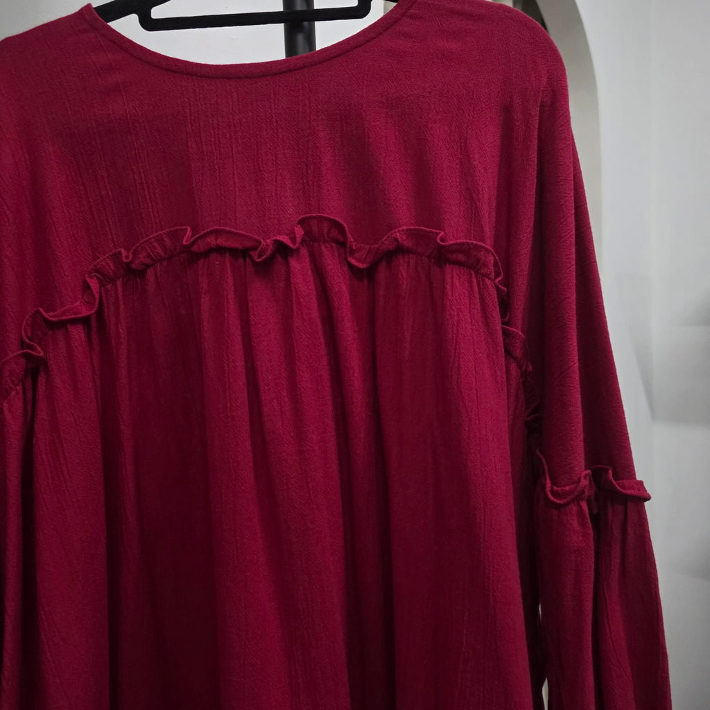 Santorini Ruffle Dress (CGLABEL - Linen Crinkle)