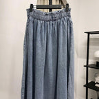 Poplin Denim skirt (CG Curated series)