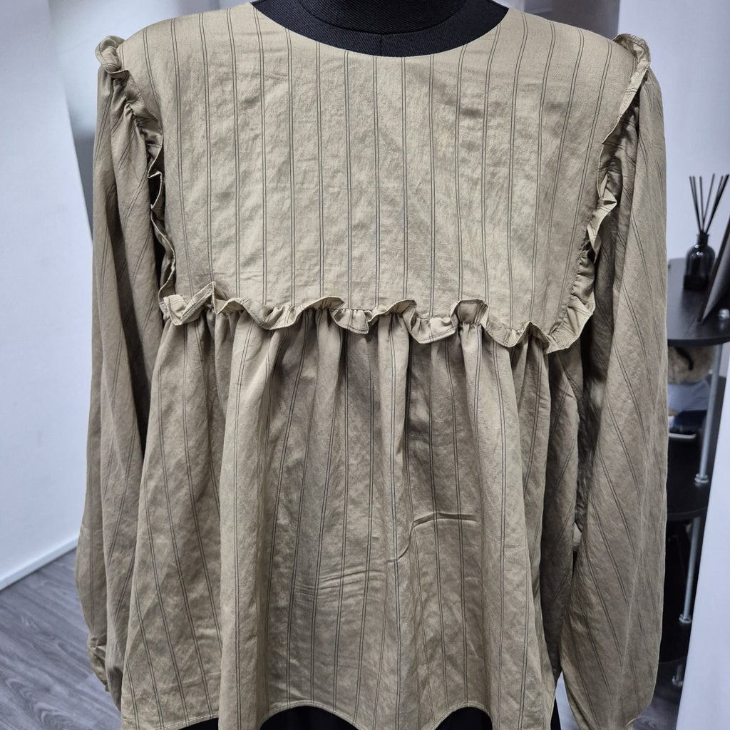 Serina Cropped Blouse (CGLABEL - NR Stripes)