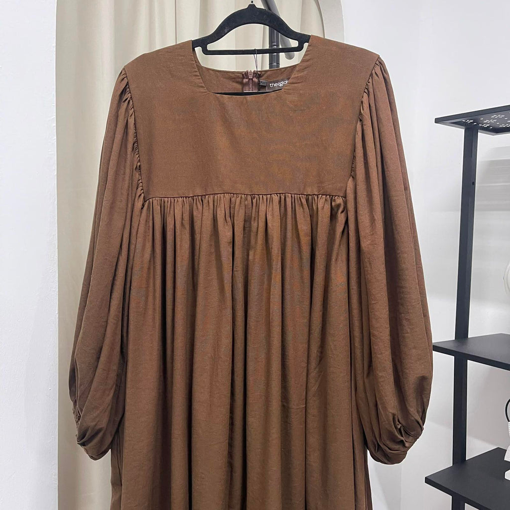 Amani Puffy Sleeve Dress (CGLABEL - Cotton Linen)