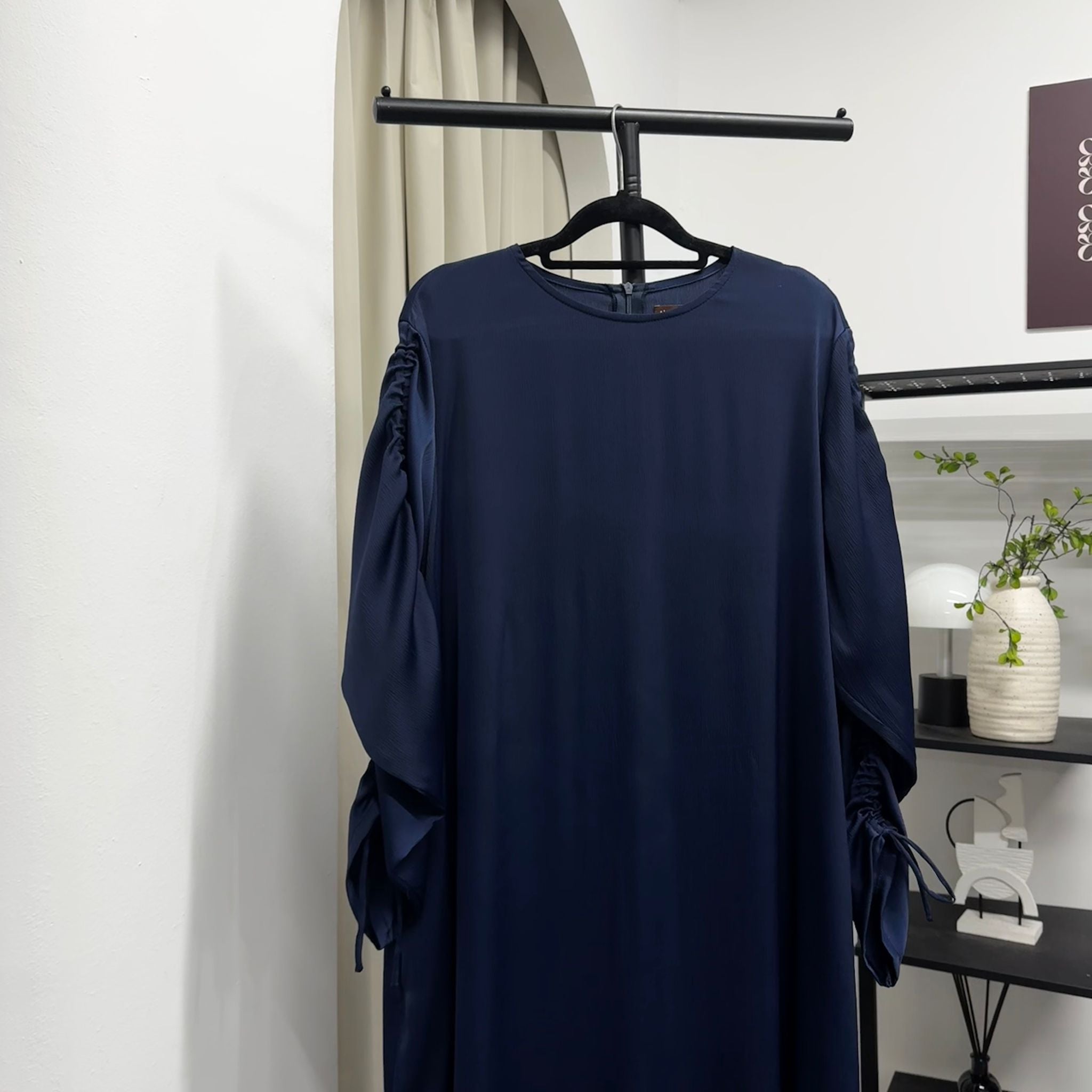 Scrunch Sleeve Dress (Thecglabel RAYA - Satin Series)