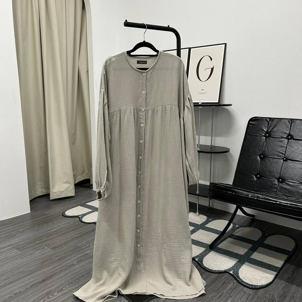 Mum Button Dress (CGLABEL - Foam)