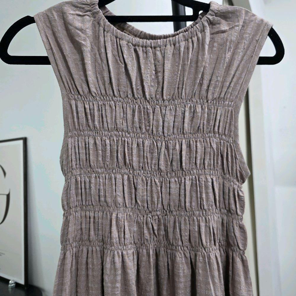 Smock Sleeveless Dress (THECGLABEL - Checkered Linen Material)