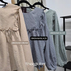 Serina Cropped Blouse (CGLABEL - Seersucker)
