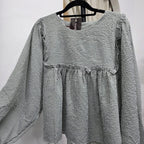 Serina Cropped Blouse (CGLABEL - Seersucker)