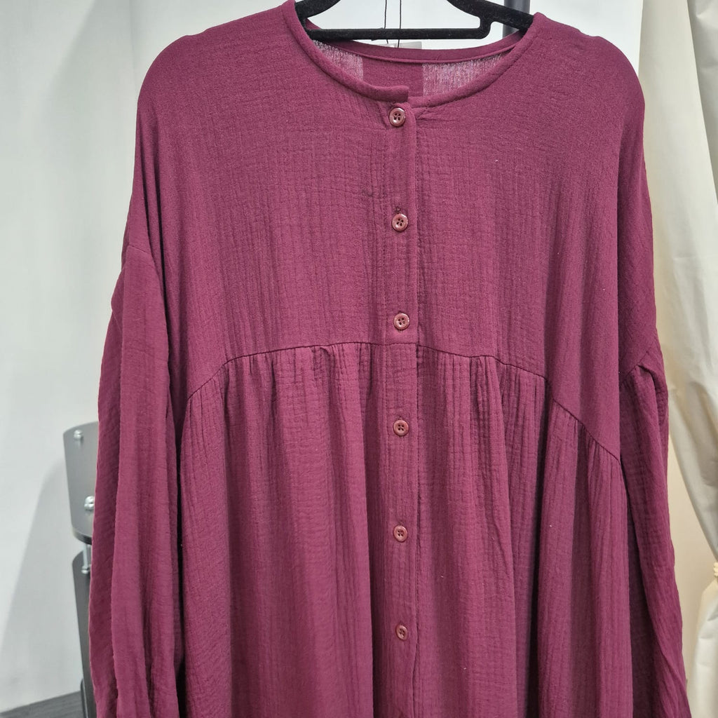 Mum Button Dress (CGLABEL - Foam)