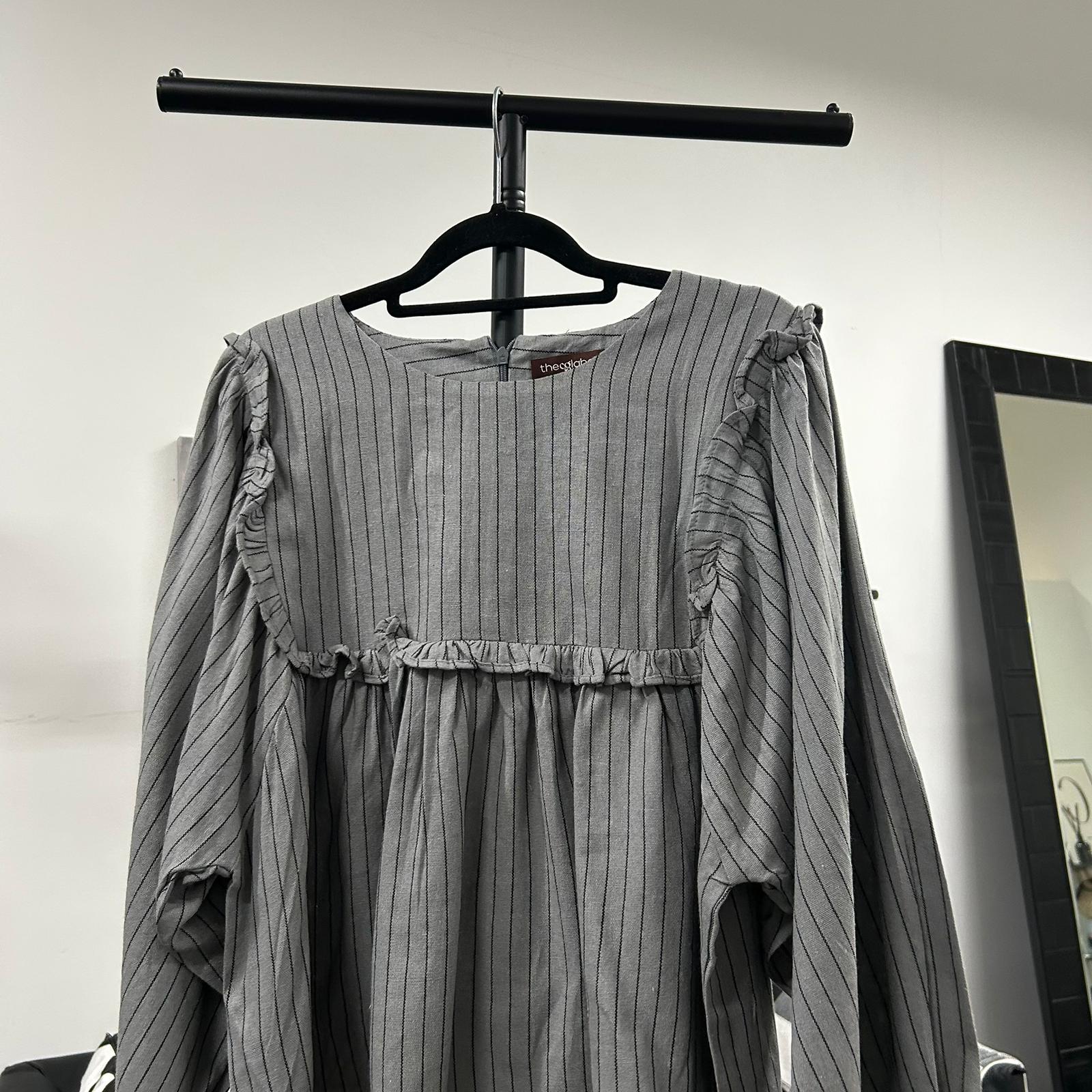 Serina Cropped Blouse (CGLABEL - Coarse Linen)