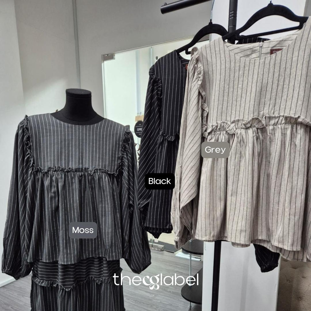Serina Cropped Blouse (CGLABEL - Coarse Linen)