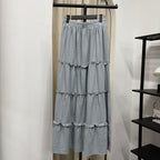 Meera Tiered Skirt (CGLABEL - Checkered Linen)