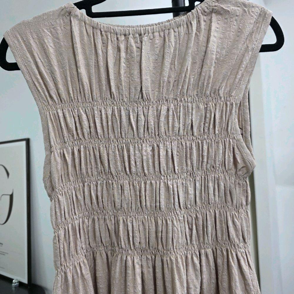 Smock Sleeveless Dress (CGLABEL - Checkered Linen)