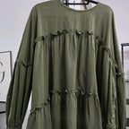 Santorini Ruffles Blouse (CGLABEL - Linen Crinkle)