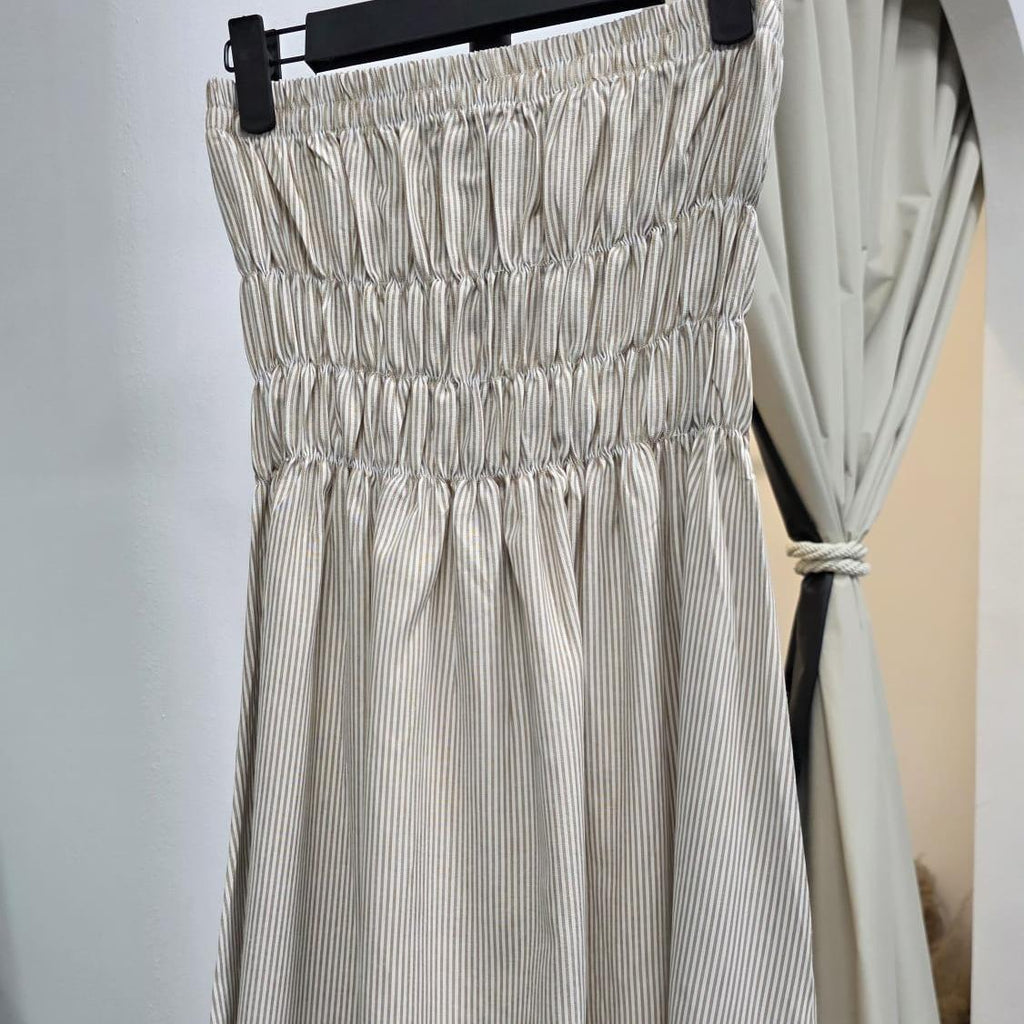 Smock Skirt (By The CG label - Linen Stripes series)