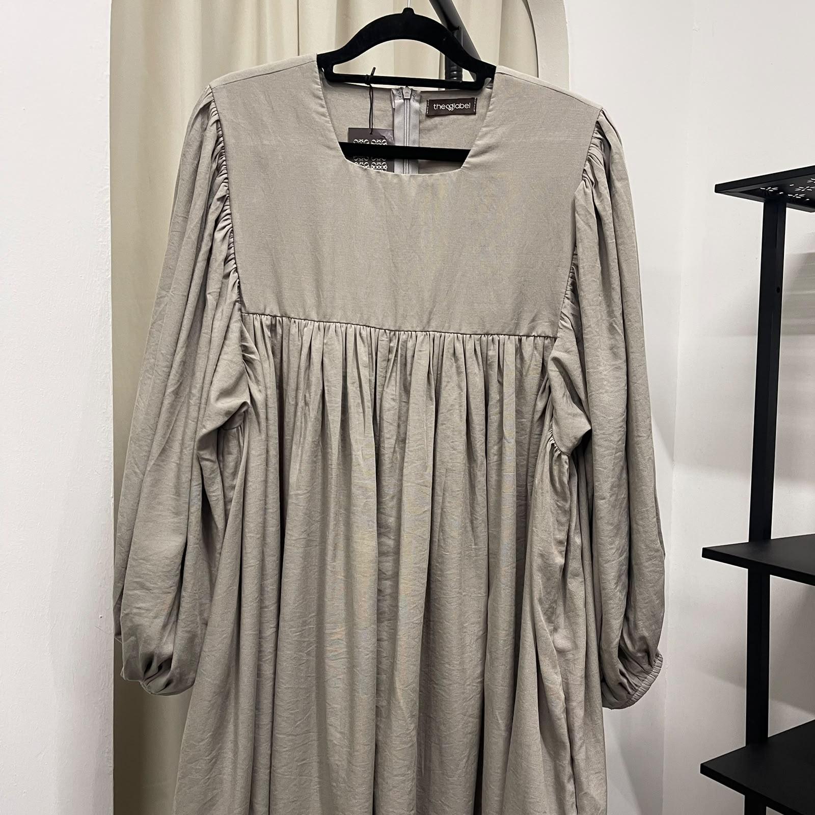 Amani Puffy Sleeve Dress (CGLABEL - Cotton Linen)