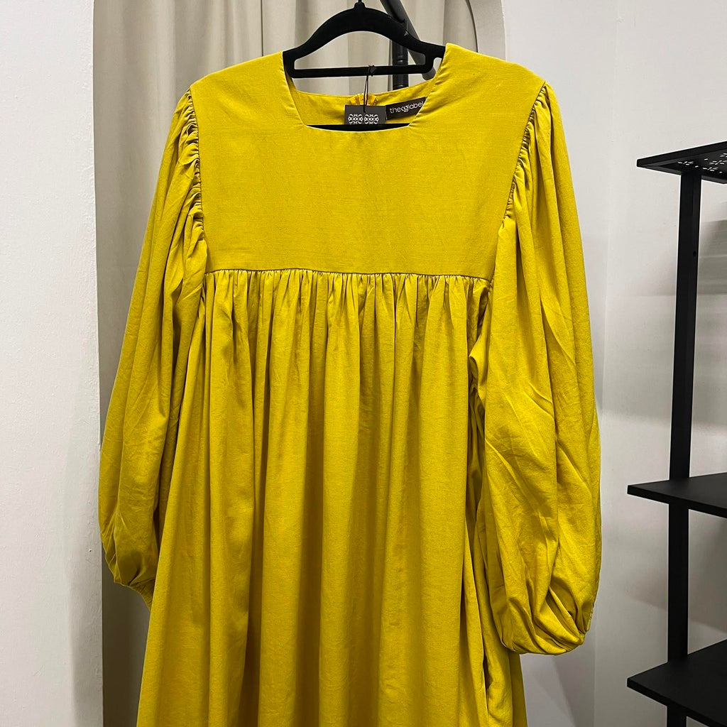 Amani Puffy Sleeve Dress (CGLABEL - Cotton Linen)