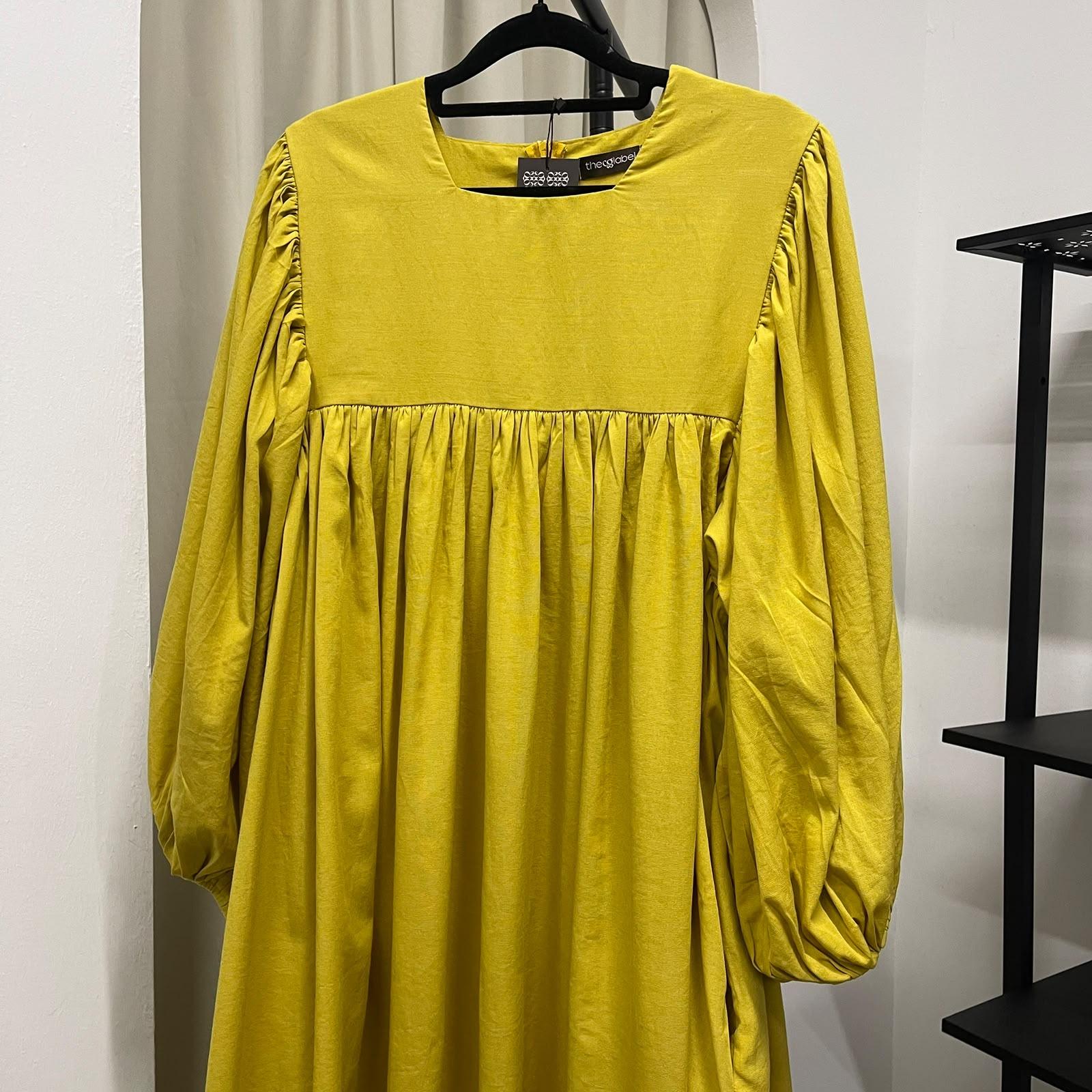 Amani Puffy Sleeve Dress (CGLABEL - Cotton Linen)