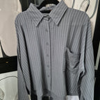 Boxy Shirt V.1 (by thecglabel - Stripes Linen Woven Material)