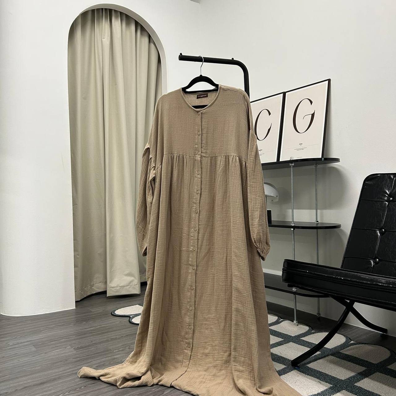 Mum Button Dress (CGLABEL - Foam)