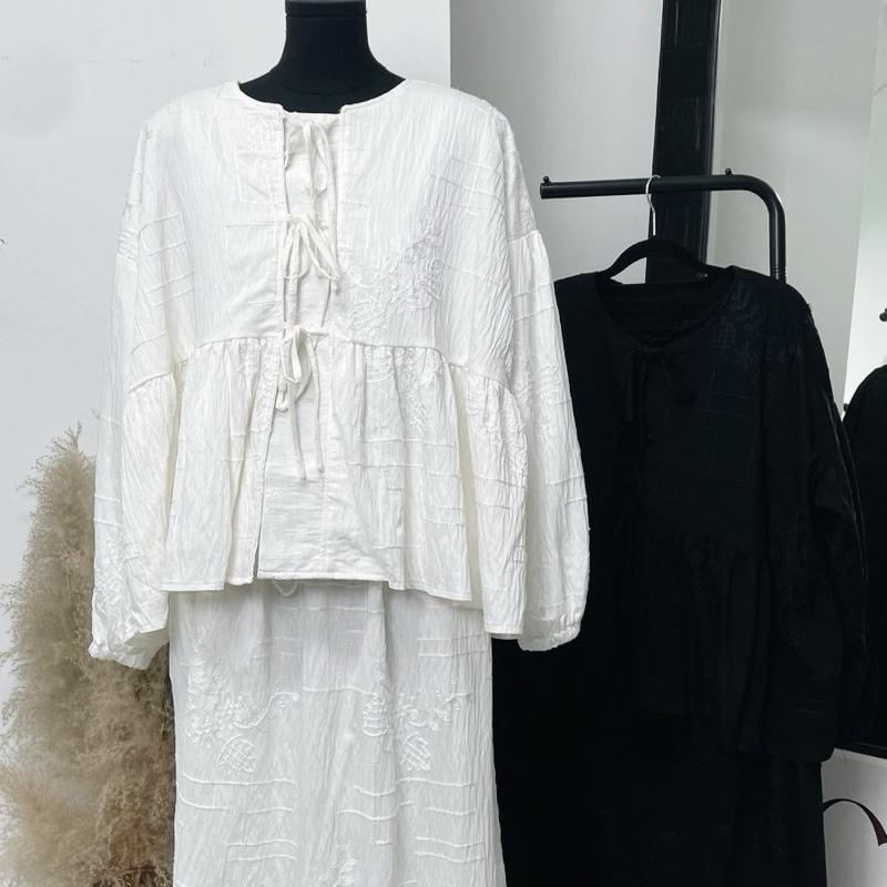 Oversized Ribbon Peplum Set (CG LABEL RAYA)